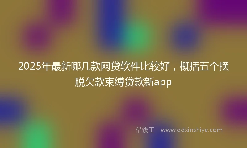 2025年最新哪几款网贷软件比较好，概括五个摆脱欠款束缚贷款新app