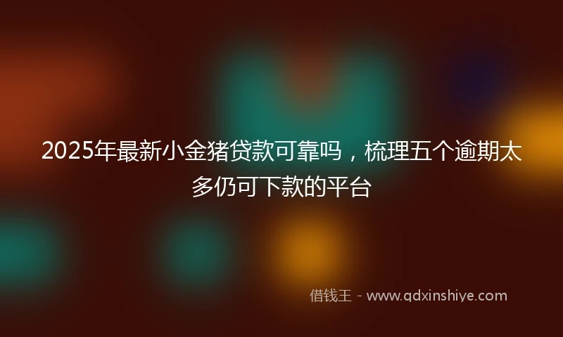 2025年最新小金猪贷款可靠吗，梳理五个逾期太多仍可下款的平台