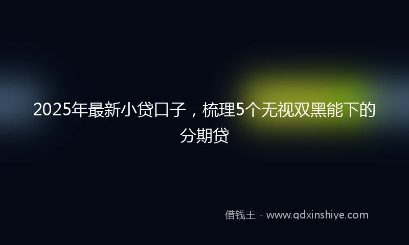 2025年最新小贷口子，梳理5个无视双黑能下的分期贷