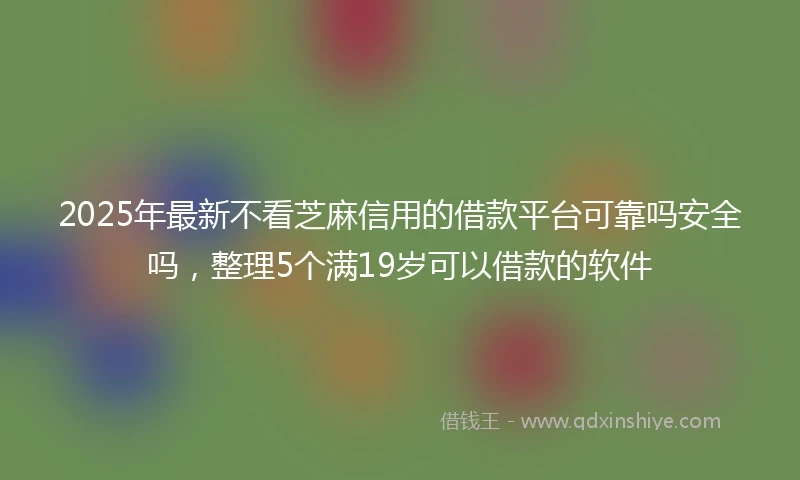 2025年最新不看芝麻信用的借款平台可靠吗安全吗，整理5个满19岁可以借款的软件