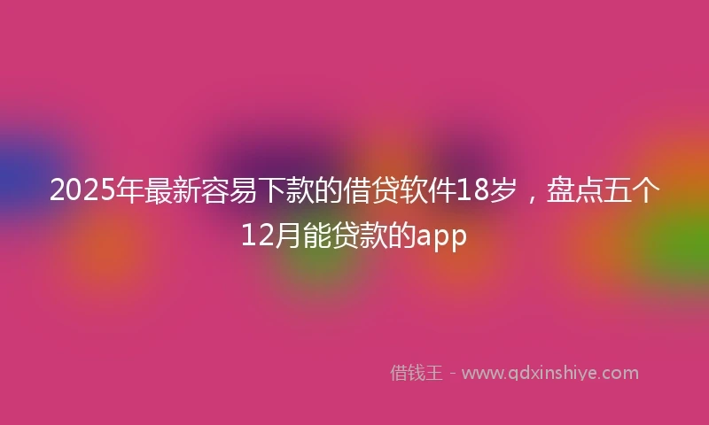 2025年最新容易下款的借贷软件18岁，盘点五个12月能贷款的app