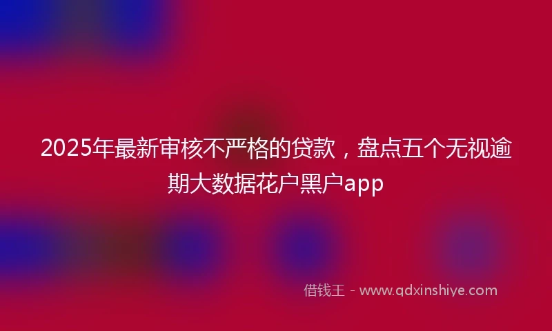 2025年最新审核不严格的贷款，盘点五个无视逾期大数据花户黑户app