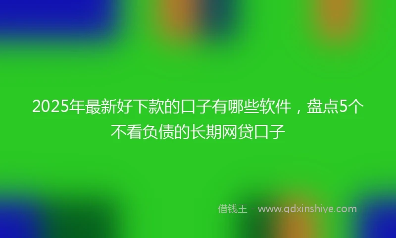 2025年最新好下款的口子有哪些软件，盘点5个不看负债的长期网贷口子