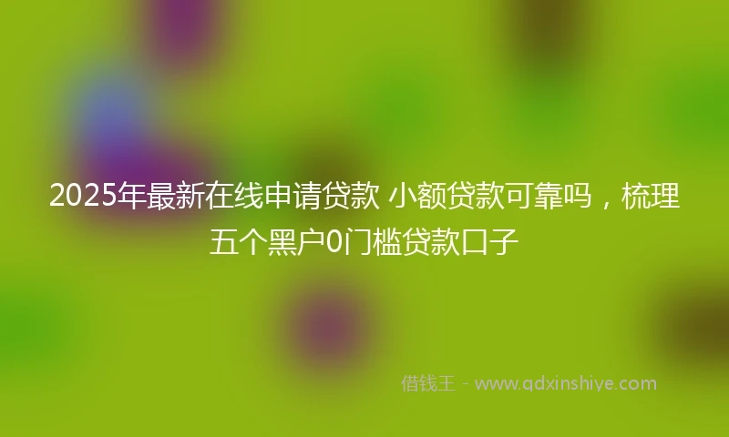 2025年最新在线申请贷款 小额贷款可靠吗，梳理五个黑户0门槛贷款口子