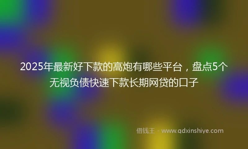 2025年最新好下款的高炮有哪些平台，盘点5个无视负债快速下款长期网贷的口子