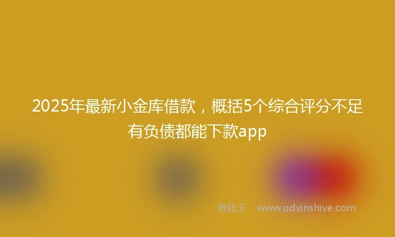 2025年最新小金库借款，概括5个综合评分不足有负债都能下款app