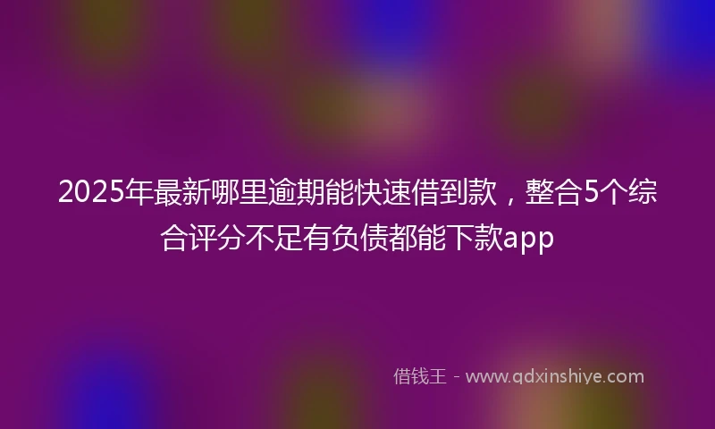 2025年最新哪里逾期能快速借到款，整合5个综合评分不足有负债都能下款app