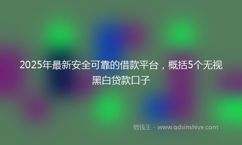 2025年最新安全可靠的借款平台，概括5个无视黑白贷款口子