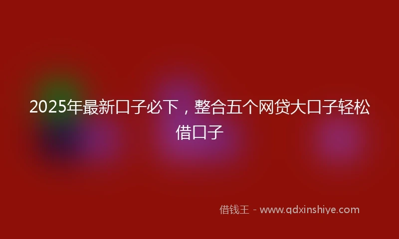 2025年最新口子必下，整合五个网贷大口子轻松借口子