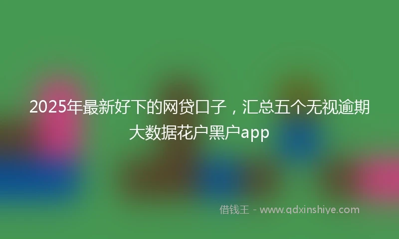 2025年最新好下的网贷口子，汇总五个无视逾期大数据花户黑户app