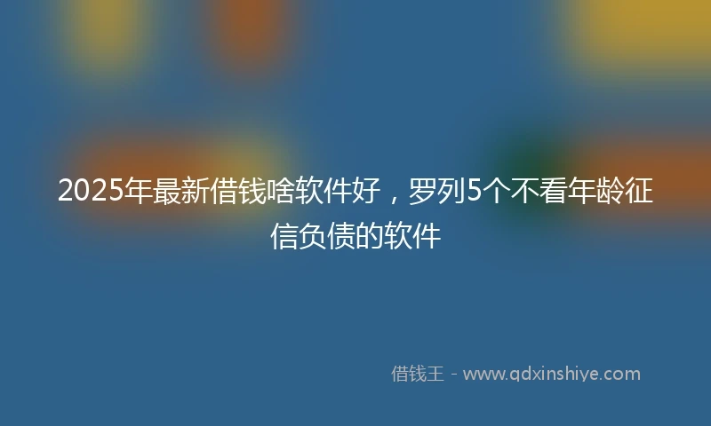 2025年最新借钱啥软件好，罗列5个不看年龄征信负债的软件