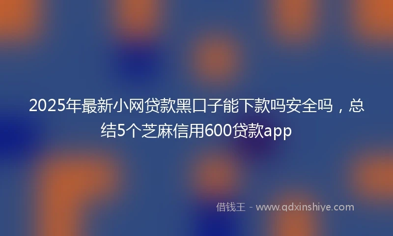 2025年最新小网贷款黑口子能下款吗安全吗，总结5个芝麻信用600贷款app