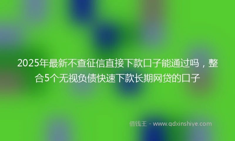 2025年最新不查征信直接下款口子能通过吗，整合5个无视负债快速下款长期网贷的口子
