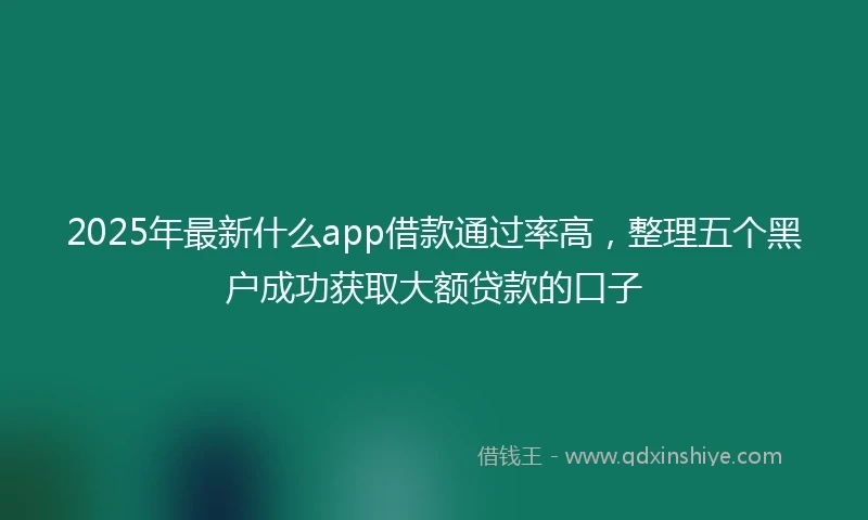 2025年最新什么app借款通过率高，整理五个黑户成功获取大额贷款的口子