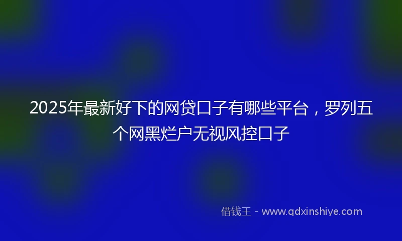2025年最新好下的网贷口子有哪些平台，罗列五个网黑烂户无视风控口子