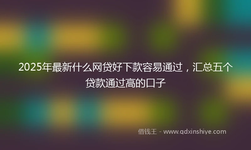 2025年最新什么网贷好下款容易通过，汇总五个贷款通过高的口子