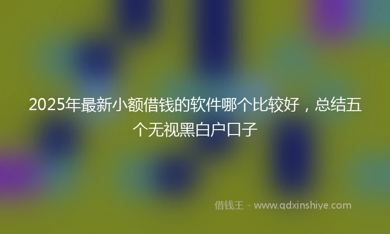 2025年最新小额借钱的软件哪个比较好，总结五个无视黑白户口子