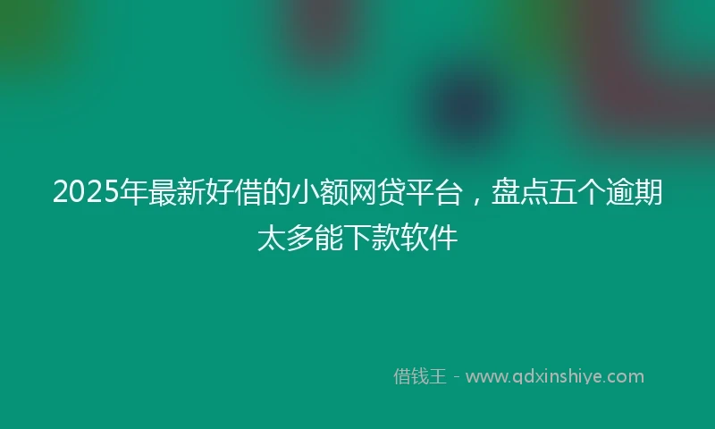 2025年最新好借的小额网贷平台，盘点五个逾期太多能下款软件