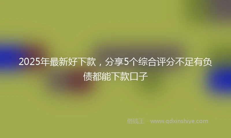 2025年最新好下款，分享5个综合评分不足有负债都能下款口子