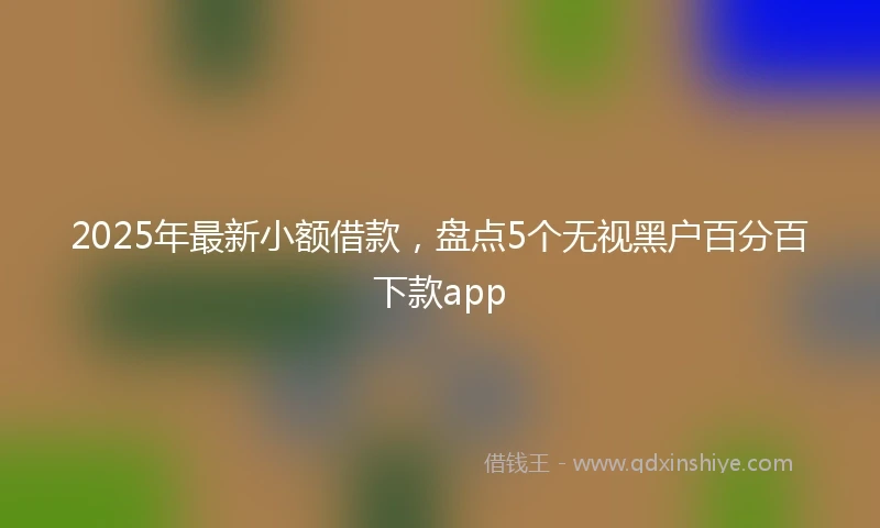 2025年最新小额借款，盘点5个无视黑户百分百下款app