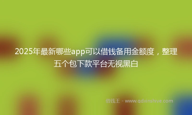2025年最新哪些app可以借钱备用金额度，整理五个包下款平台无视黑白
