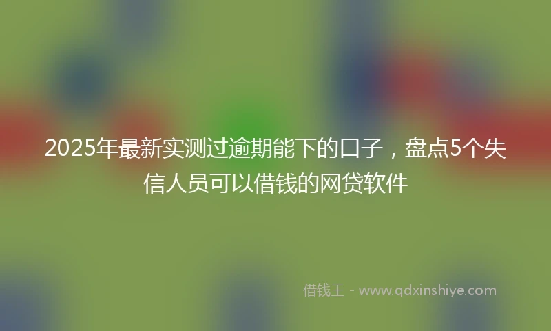 2025年最新实测过逾期能下的口子，盘点5个失信人员可以借钱的网贷软件