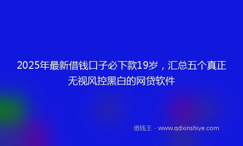 2025年最新借钱口子必下款19岁，汇总五个真正无视风控黑白的网贷软件
