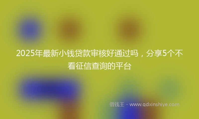 2025年最新小钱贷款审核好通过吗，分享5个不看征信查询的平台