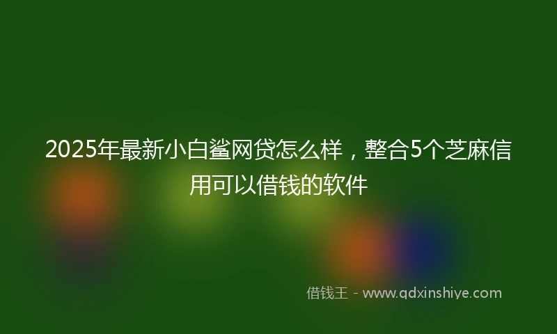 2025年最新小白鲨网贷怎么样，整合5个芝麻信用可以借钱的软件