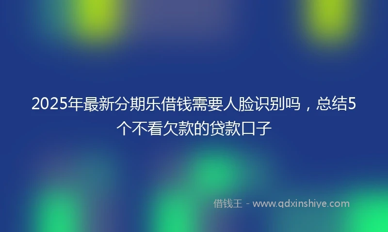 2025年最新分期乐借钱需要人脸识别吗，总结5个不看欠款的贷款口子
