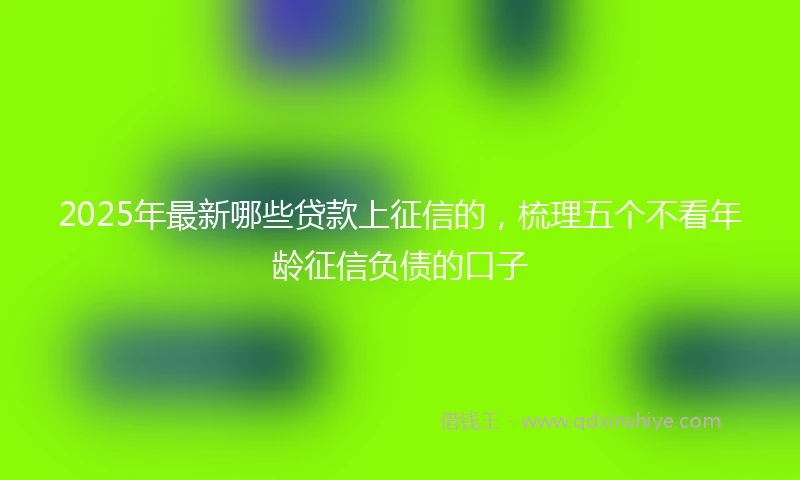 2025年最新哪些贷款上征信的，梳理五个不看年龄征信负债的口子