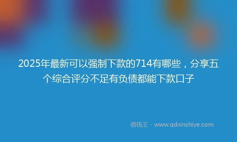 2025年最新可以强制下款的714有哪些，分享五个综合评分不足有负债都能下款口子