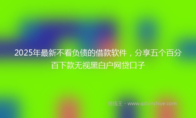 2025年最新不看负债的借款软件，分享五个百分百下款无视黑白户网贷口子