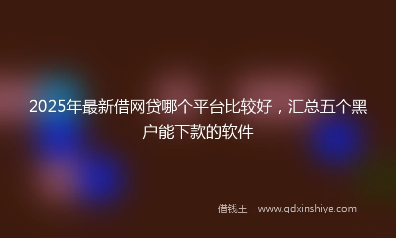 2025年最新借网贷哪个平台比较好，汇总五个黑户能下款的软件