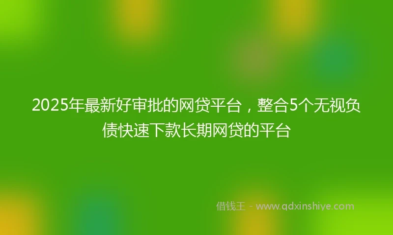 2025年最新好审批的网贷平台，整合5个无视负债快速下款长期网贷的平台