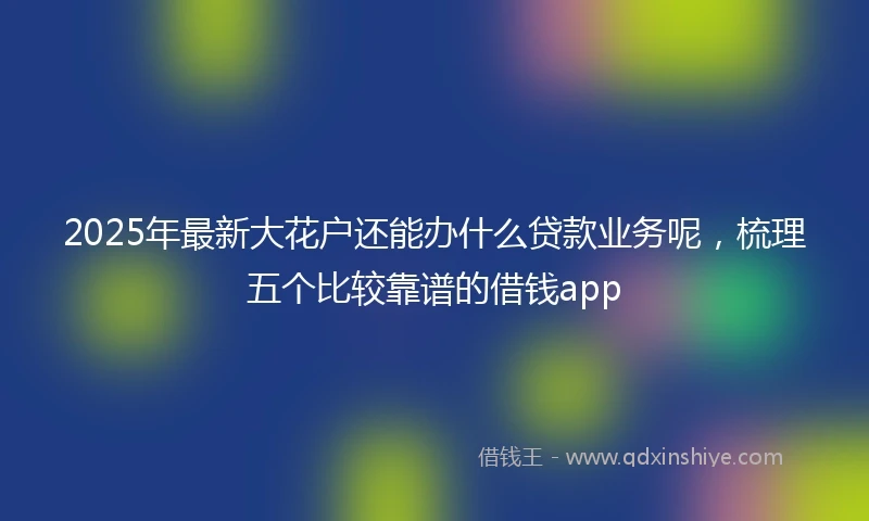 2025年最新大花户还能办什么贷款业务呢，梳理五个比较靠谱的借钱app