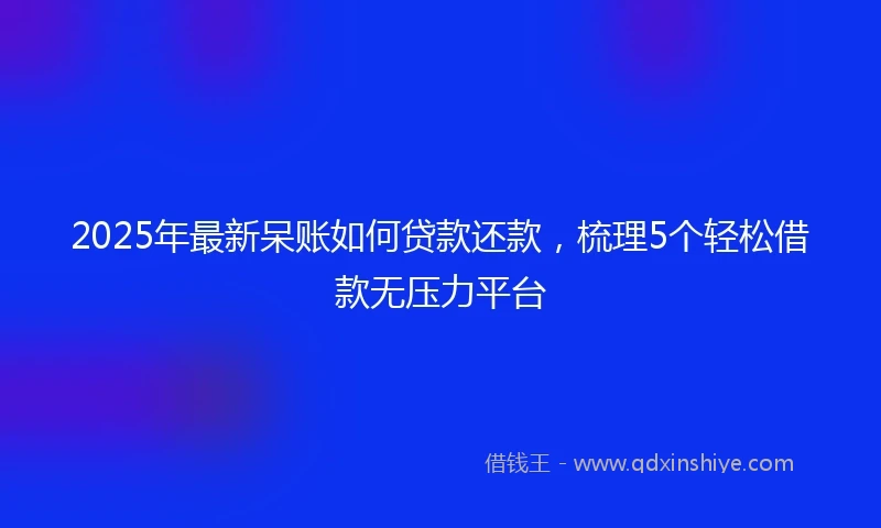 2025年最新呆账如何贷款还款，梳理5个轻松借款无压力平台