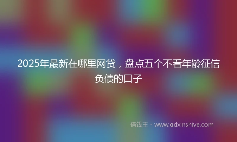 2025年最新在哪里网贷，盘点五个不看年龄征信负债的口子