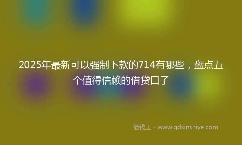 2025年最新可以强制下款的714有哪些，盘点五个值得信赖的借贷口子
