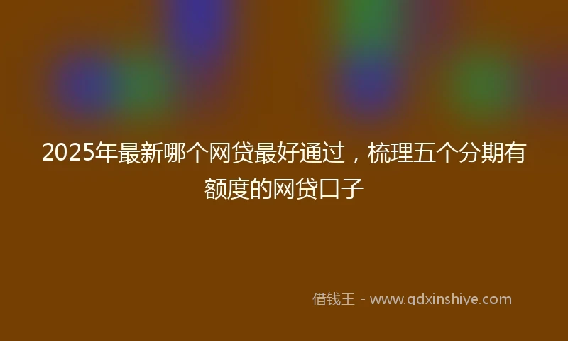 2025年最新哪个网贷最好通过，梳理五个分期有额度的网贷口子