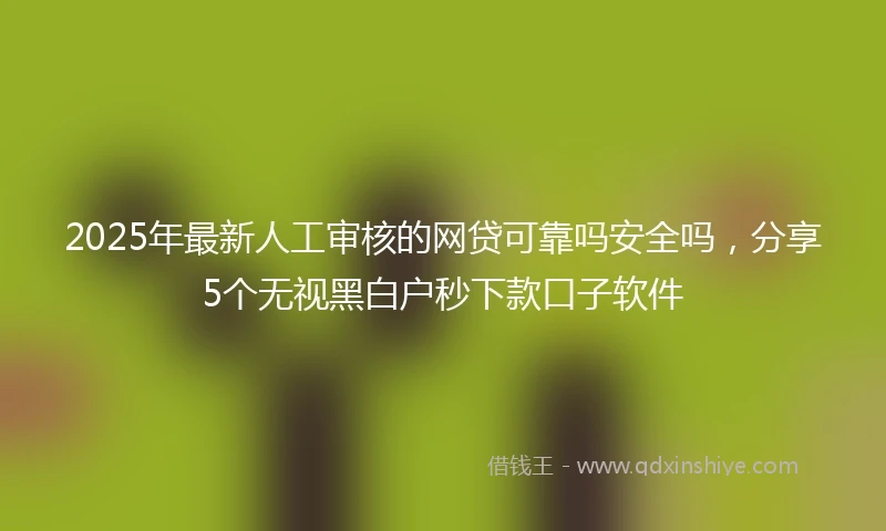 2025年最新人工审核的网贷可靠吗安全吗，分享5个无视黑白户秒下款口子软件