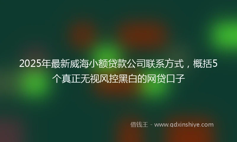 2025年最新威海小额贷款公司联系方式，概括5个真正无视风控黑白的网贷口子