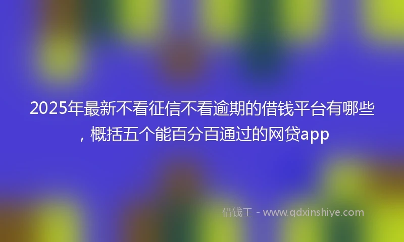 2025年最新不看征信不看逾期的借钱平台有哪些，概括五个能百分百通过的网贷app