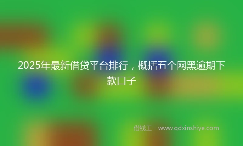 2025年最新借贷平台排行，概括五个网黑逾期下款口子