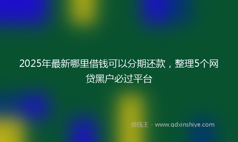 2025年最新哪里借钱可以分期还款，整理5个网贷黑户必过平台