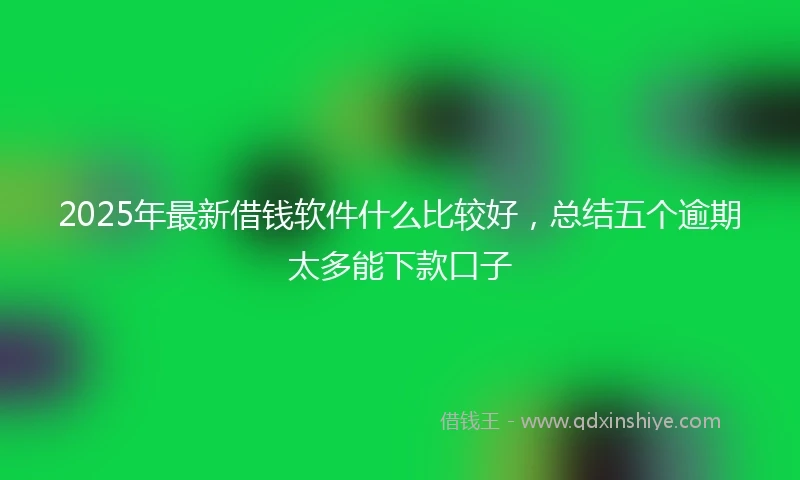 2025年最新借钱软件什么比较好，总结五个逾期太多能下款口子