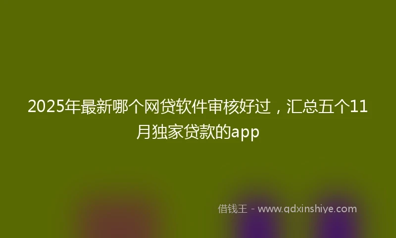 2025年最新哪个网贷软件审核好过，汇总五个11月独家贷款的app