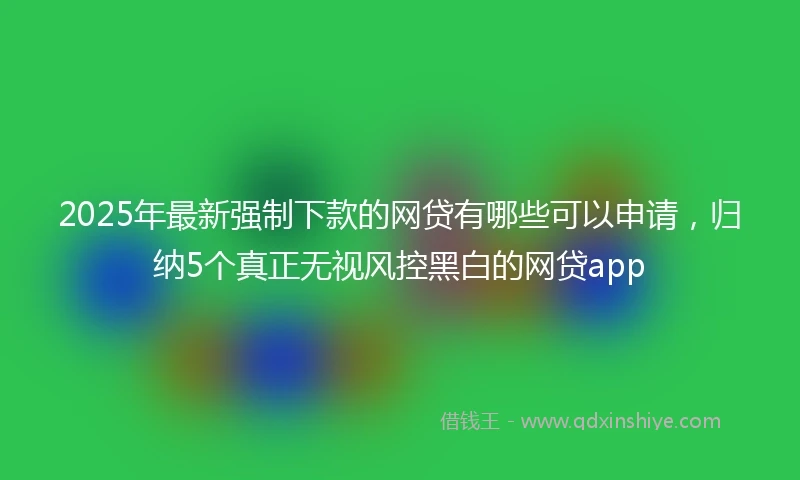 2025年最新强制下款的网贷有哪些可以申请，归纳5个真正无视风控黑白的网贷app
