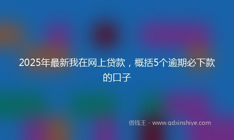 2025年最新我在网上贷款，概括5个逾期必下款的口子
