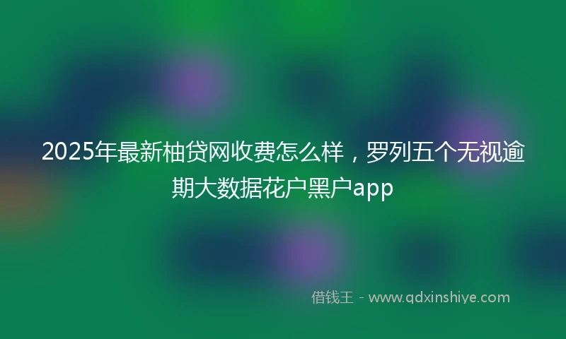 2025年最新柚贷网收费怎么样，罗列五个无视逾期大数据花户黑户app
